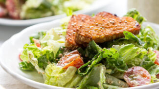 Cashew-Less Vegan Caesar Salad 