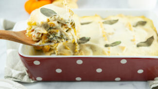 Butternut Squash and Chard Vegan Lasagna 